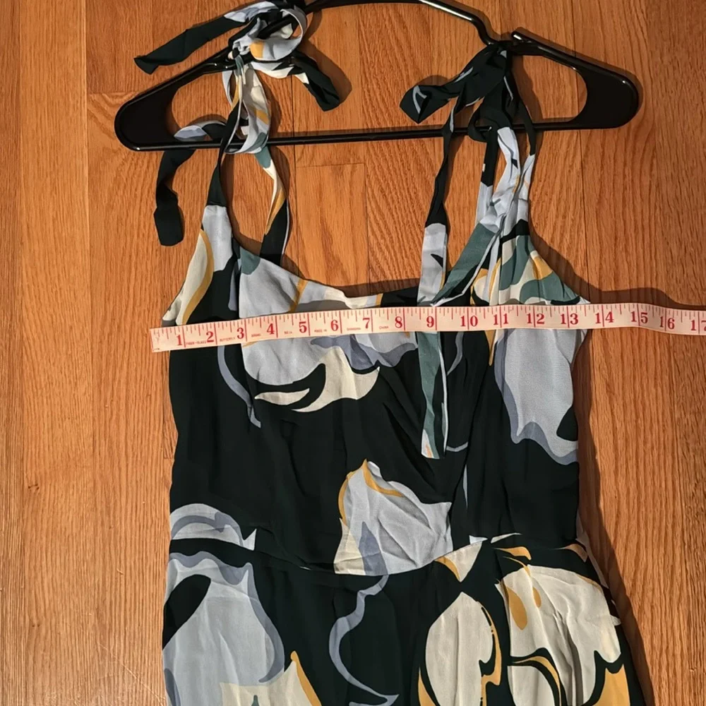 Reformation Black Floral Tie-Shoulder Midi Dress - Picture 9 of 10